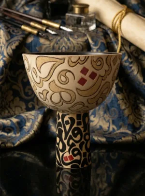 Luxury Serving Bowl - Arabic Calligraphy
