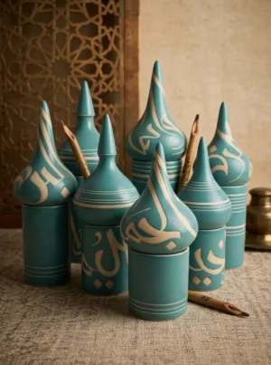 Elegant art pieces in Arabic calligraphy style