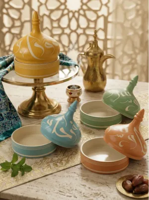 A serving bowl decorated with a pattern