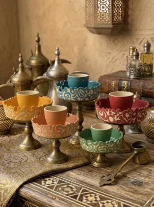 A serving plate with unique decorative edges